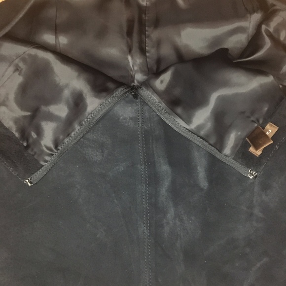 Black Genuine Leather Maxi Skirt - Picture 7 of 7